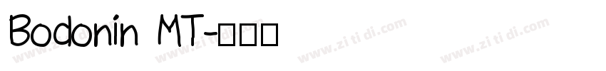 Bodonin MT字体转换